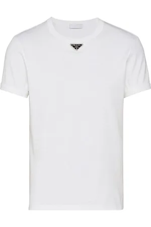 Prada Triangle-logo cotton T-shirt