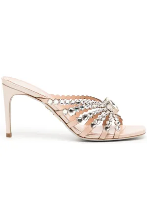 RENE CAOVILLA 90mm crystal-embellished leather sandals