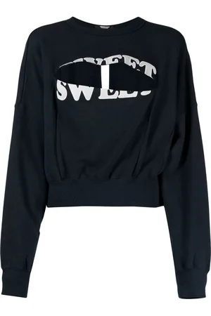 UNDERCOVER Slogan-print cut-out detailing sweatshirt