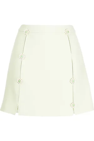 Cult Gaia Maro floral-appliqué skirt