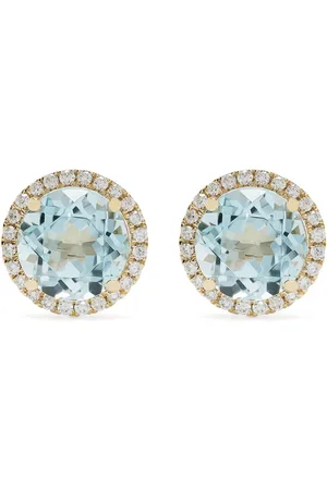 Kiki Mcdonough 18kt yellow Grace topaz and diamond stud earrings