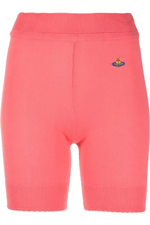 Vivienne Westwood Embroidered-logo ribbed-knit shorts