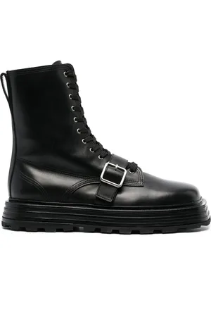 Jil Sander Lace-up leather ankle boots