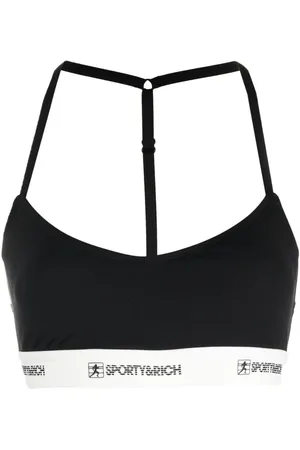 Sporty & Rich Logo-underband crop top