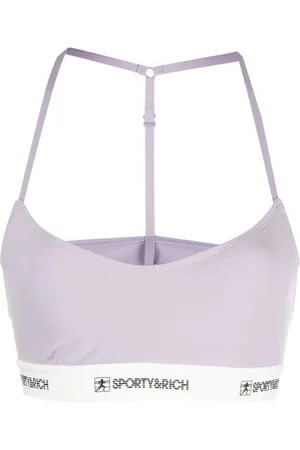 Sporty & Rich Logo-underband crop top
