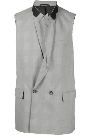 Marina Yee Peaked double-breasted cotton gilet