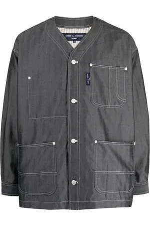 Comme des Garçons Contrast-stitching shirt jacket