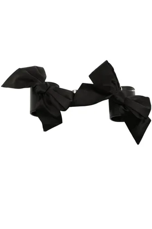 FLEUR DU MAL Bow-detail leather cuffs