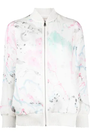 SHIATZY CHEN See-through printed silk jacket