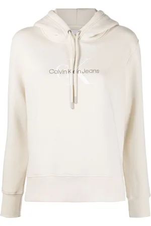 Calvin Klein Logo-embroidered cotton hoodie