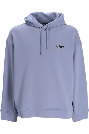 Emporio Armani Logo-patch drawstring hoodie