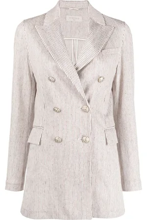 Circolo Striped double-breasted blazer
