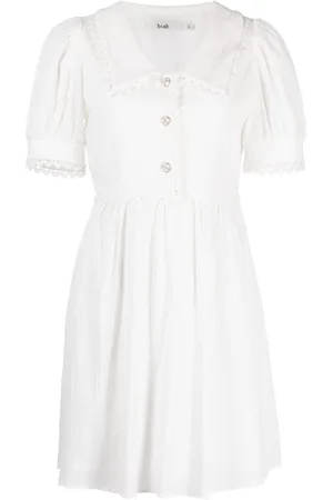 B+AB Short-sleeve textured minidress