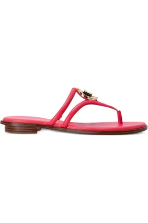 Michael Kors Hampton logo-plaque thong-strap slides