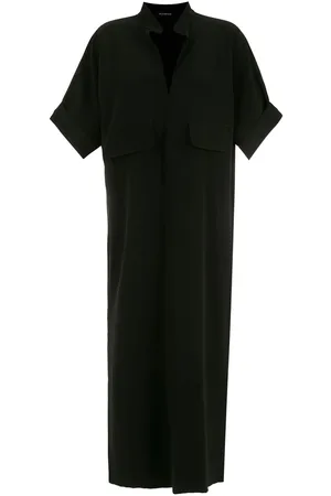 Olympiah Split-neck shift dress