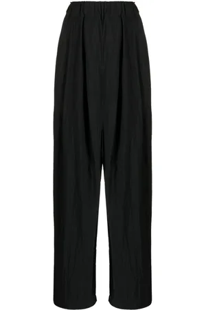 B+AB Crinkled-finish high-waisted trousers