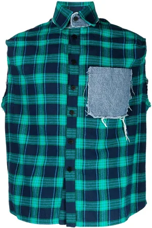 Natasha Zinko Check-print sleeveless shirt