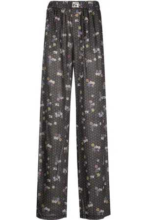 Natasha Zinko Mix-print wide-leg trousers