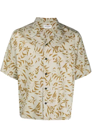 Saint Laurent Muži Košile - Palm tree-print Hawaiian shirt
