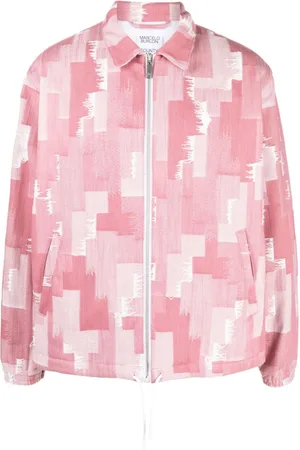 MARCELO BURLON Geometric-print shirt jacket