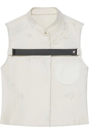 Courrèges Distressed strap racer jacket
