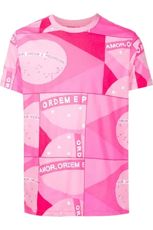 AMIR SLAMA Patchwork flag-print T-shirt
