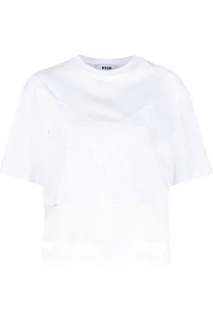 Msgm Lace-detailed T-shirt