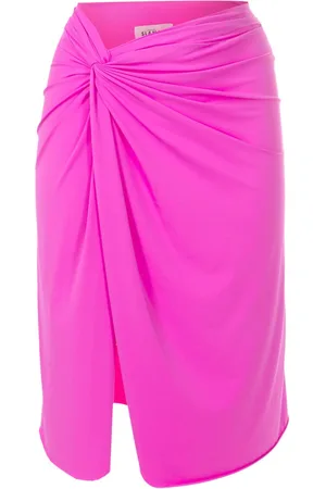 AMIR SLAMA Asymmetric gathered-detail skirt