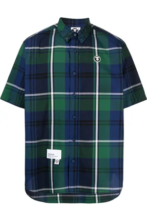 A Bathing Ape Check-pattern cotton shirt