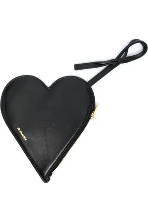 Jil Sander Logo-lettering heart-shape wallet