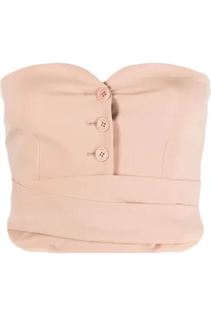 Serafini Bustier stretch-cotton crop top