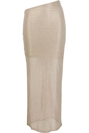 Elleme Ženy Maxi - Asymmetric glitter-detail maxi skirt