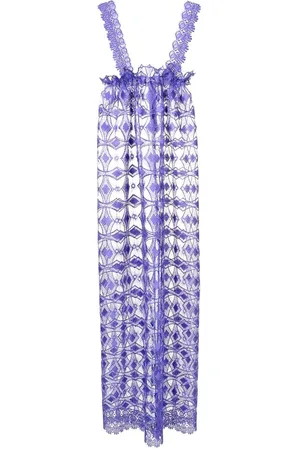 Olympiah Floral lace-embroidered sleeveless dress