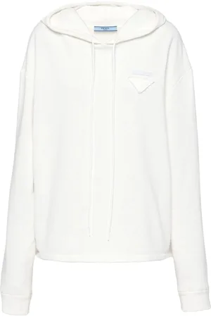 Prada Triangle-logo cotton hoodie