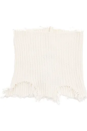 Maison Margiela Distressed-finish ribbed-knit collar