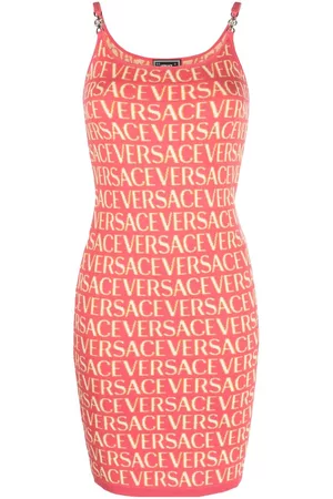 VERSACE Ženy Pletené - Allover logo-print knitted dress