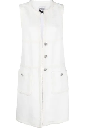 Edward Achour Paris Button-fastening tweed vest-dress