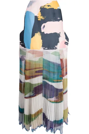 MATICEVSKI Flagrant abstract-print draped skirt