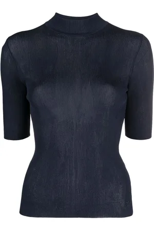 Tory Burch Short-sleeve ribbed-knit top