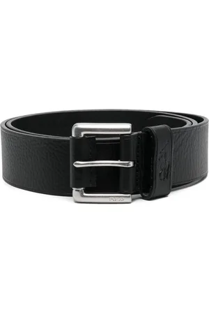 Ralph Lauren Pebbled-texture leather belt