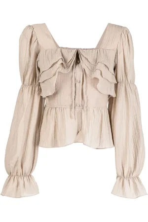 B+AB Ruffle-detailing long-sleeve blouse