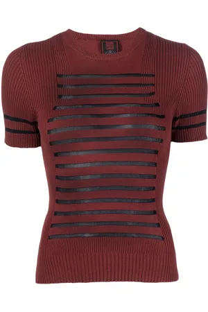 Jean Paul Gaultier 1990s striped knitted top