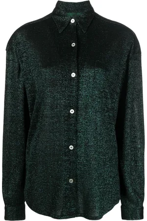 Jean Paul Gaultier 1980s lamé-effect button-up shirt