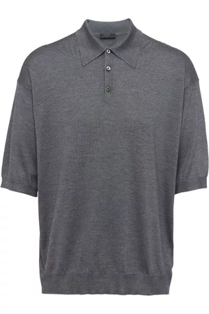 Prada Muži S krátkým rukávem - Silk short-sleeve polo shirt
