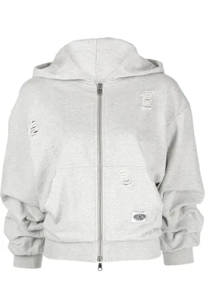 Ground Zero Distressed zip-front hoodie
