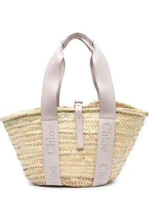 Chloé Sense straw beach bag
