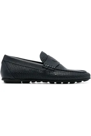 Casadei Dollaro debossed-logo leather loafers