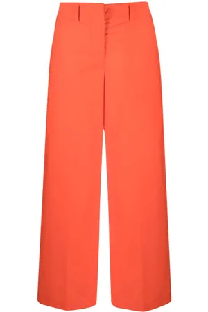ERIKA CAVALLINI High-waisted cotton trousers