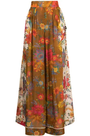 ZIMMERMANN Ginger Relaxed silk trousers