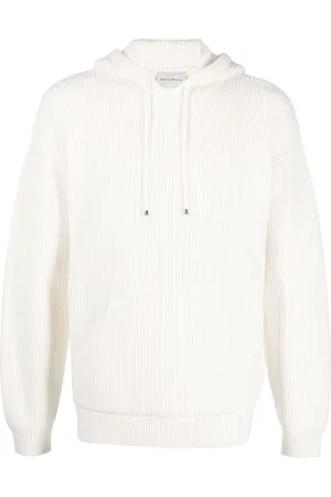 Drôle de Monsieur Logo-embroidered waffle-knit hoodie